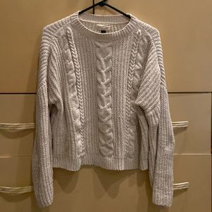 Knitted cream sweater